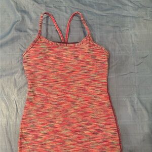 lululemon athletica Pink and Gray Strappy Tank Top